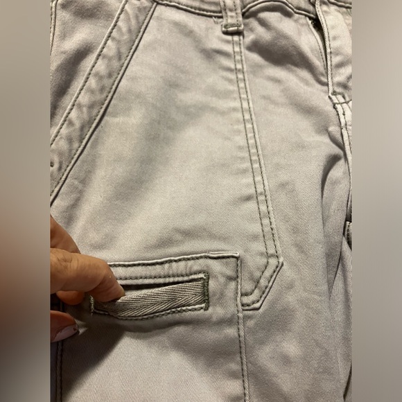 ANTHROPOLOGIE HEI HEI GREY STRETCH COTTON SLIM FIT UTILITY CARGO PANTS SZ 26 - Picture 6 of 9